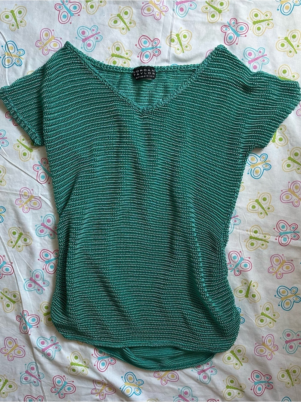 Jordan Taylor Vintage Teal Textured Top